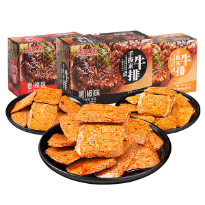 28g爽口佳手撕素牛排[香辣味]#